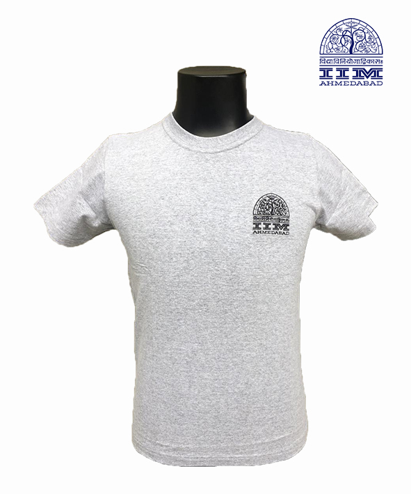Round Neck logo Grey